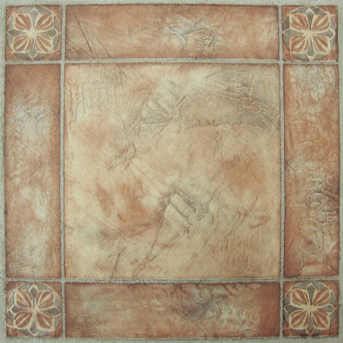 Spanish rose bordered - rose, beige